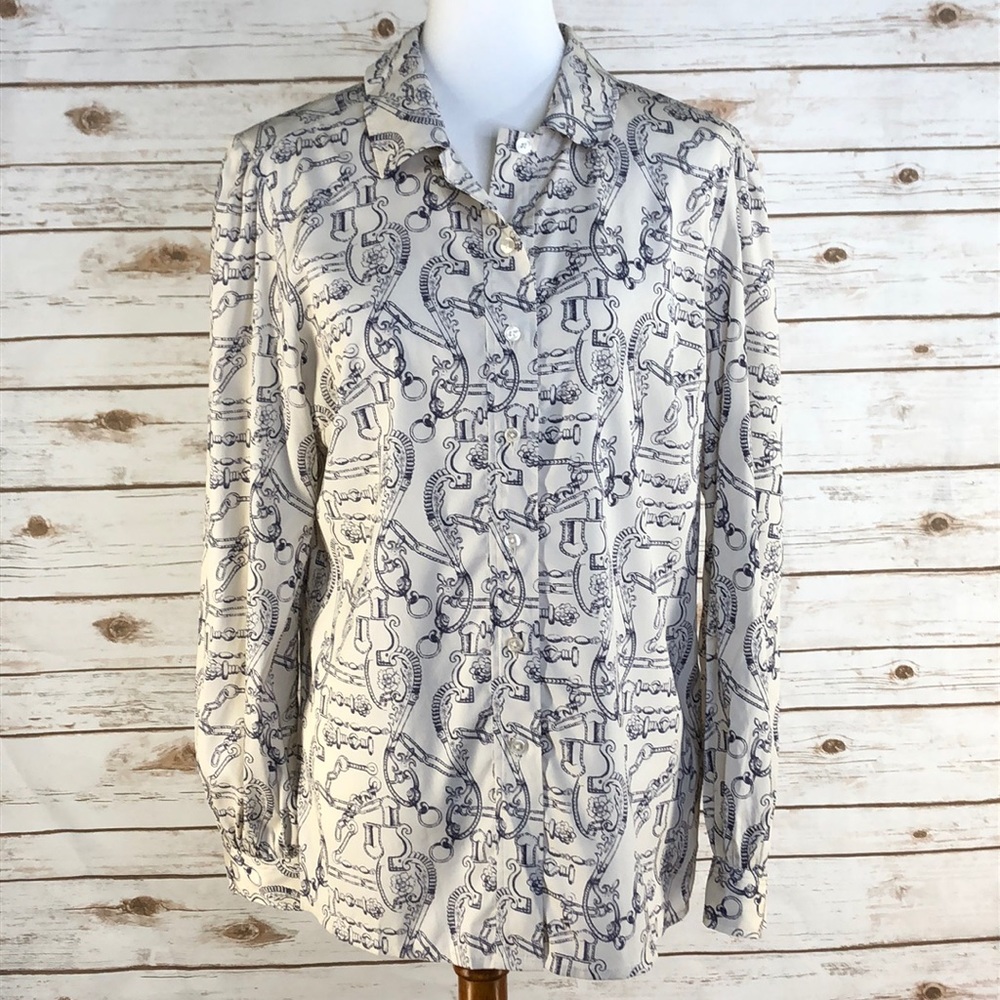 Tory Burch Angelique 100% Silk Blouse (W14456)